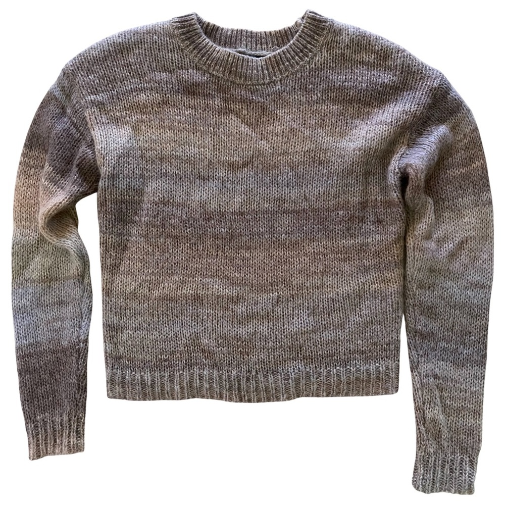Something Navy taupe spacedye sweater in small